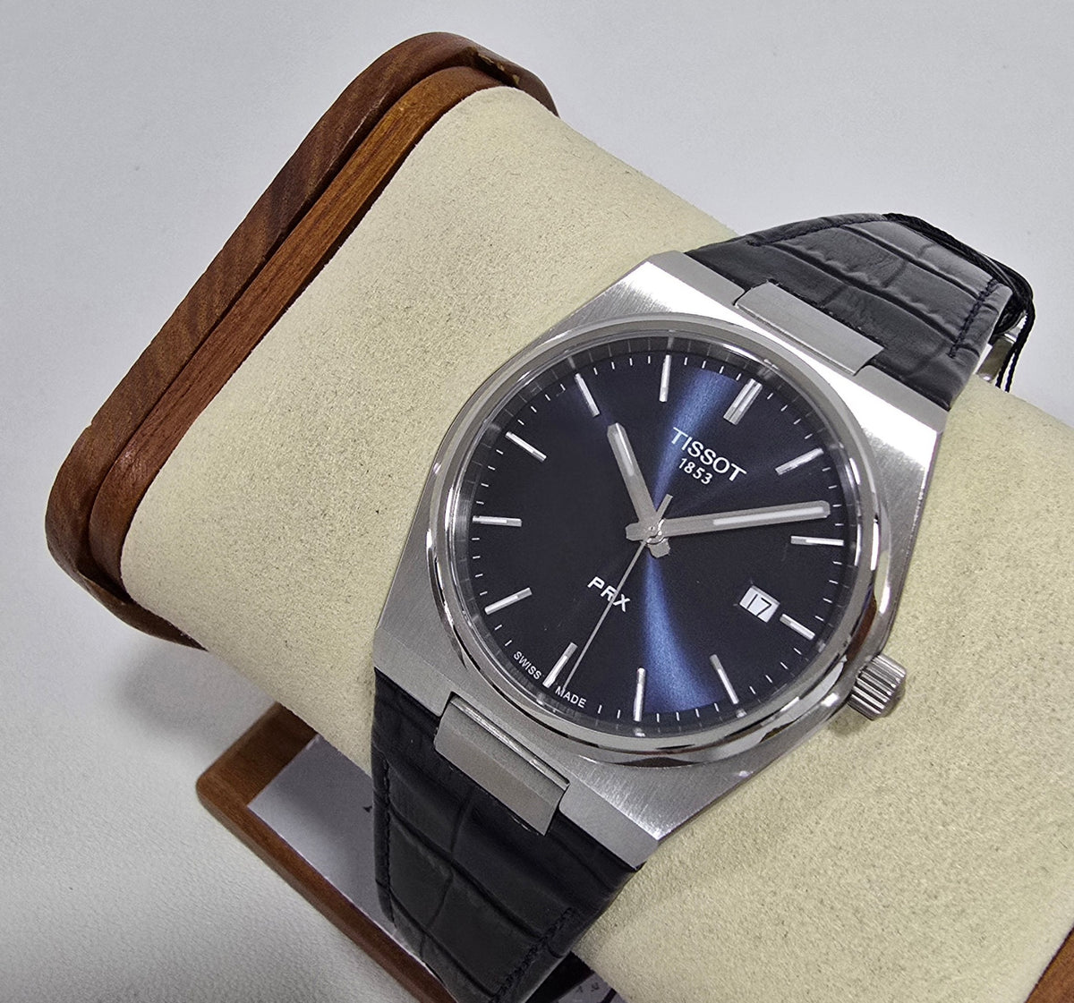 Tissot PRX Blue Leather Strap – 40 mm