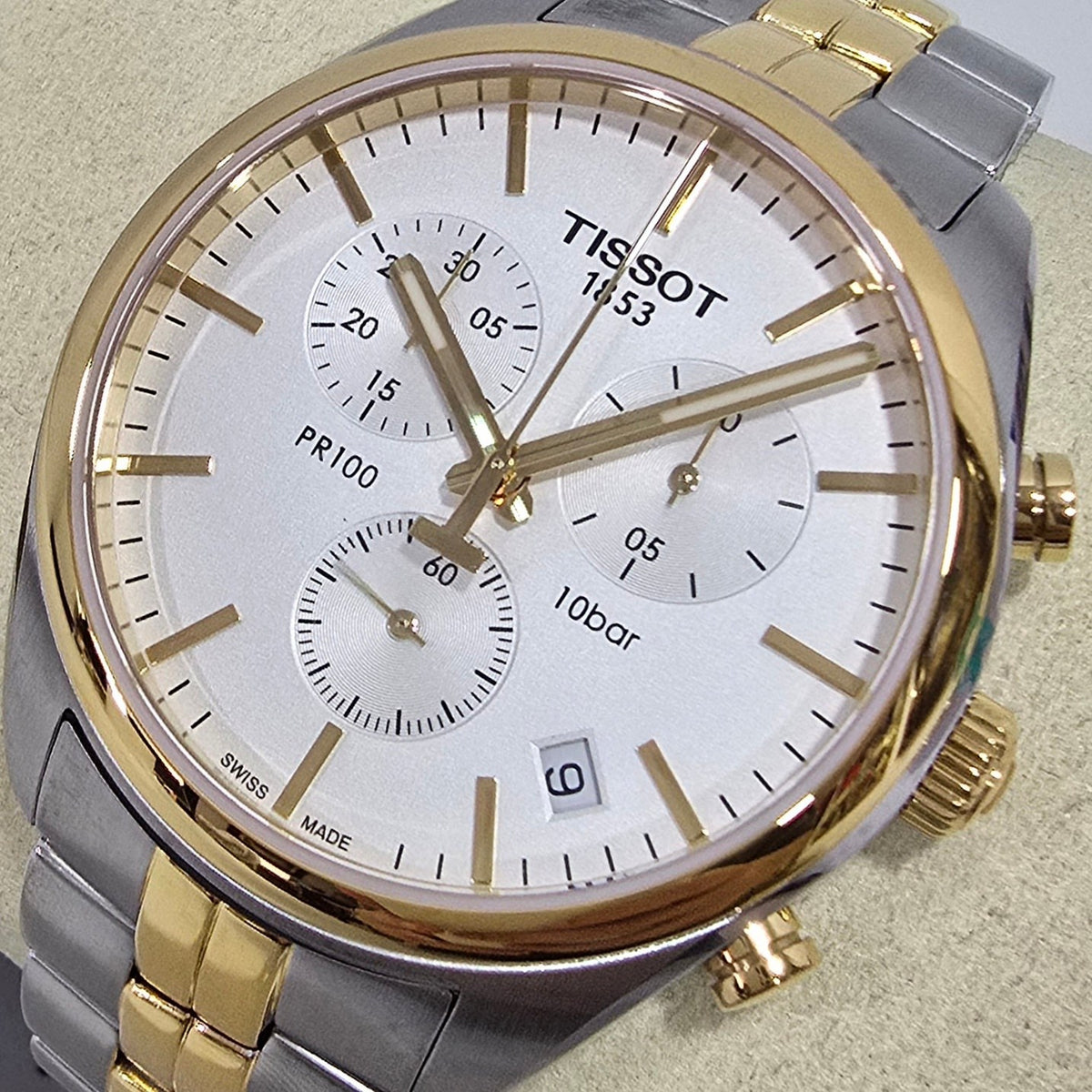 Tissot PR 100 Chronograph Silver & Gold – 41 mm – view 2