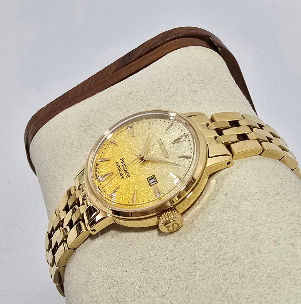 Seiko Presage Cocktail Time “Eggnog” Gold Diamond – 30.3 mm – view 3